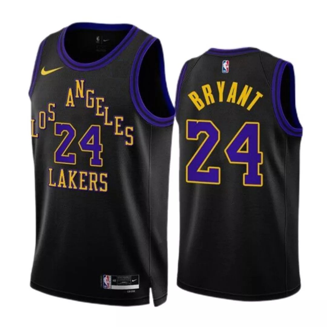 Men's Los Angeles Lakers Kobe Bryant #24 Black Swingman Jersey 2023/24 - City Edition