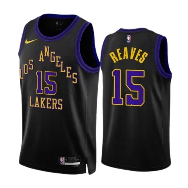 Men's Los Angeles Lakers Austin Reaves #15 Black Swingman Jersey 2023/24 - City Edition - thejerseys