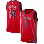 Men's New Orleans Pelicans Brandon Ingram #14 Red Swingman Jersey 2023/24 - Statement Edition - thejerseys