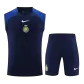 Al Nassr Blue&Black Sleeveless Training Kit 2023/24 For Adults - thejerseys