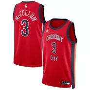 Men's New Orleans Pelicans CJ McCollum #3 Red Swingman Jersey 2023/24 - Statement Edition - thejerseys