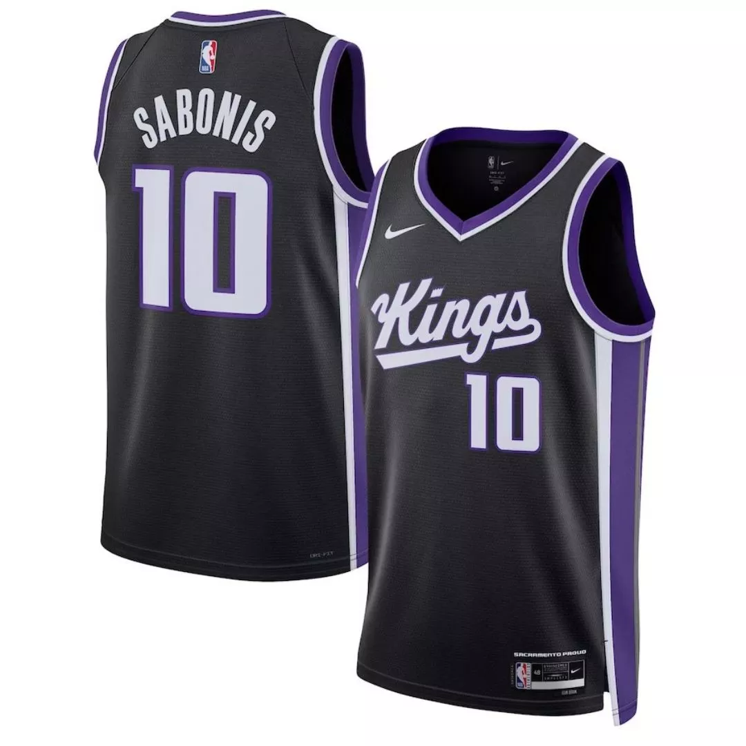 Men's Sacramento Kings Domantas Sabonis #10 Black Swingman Jersey 2023/24 - Icon Edition