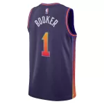 Men's Phoenix Suns Devin Booker #1 Purple Swingman Jersey 2023/24 - City Edition - thejerseys