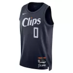 Men's Los Angeles Clippers Russell Westbrook #0 Navy Swingman Jersey 2023/24 - City Edition - thejerseys