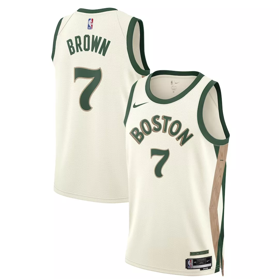 Men's Boston Celtics Jaylen Brown #7 Green Swingman Jersey 2023/24 - City Edition