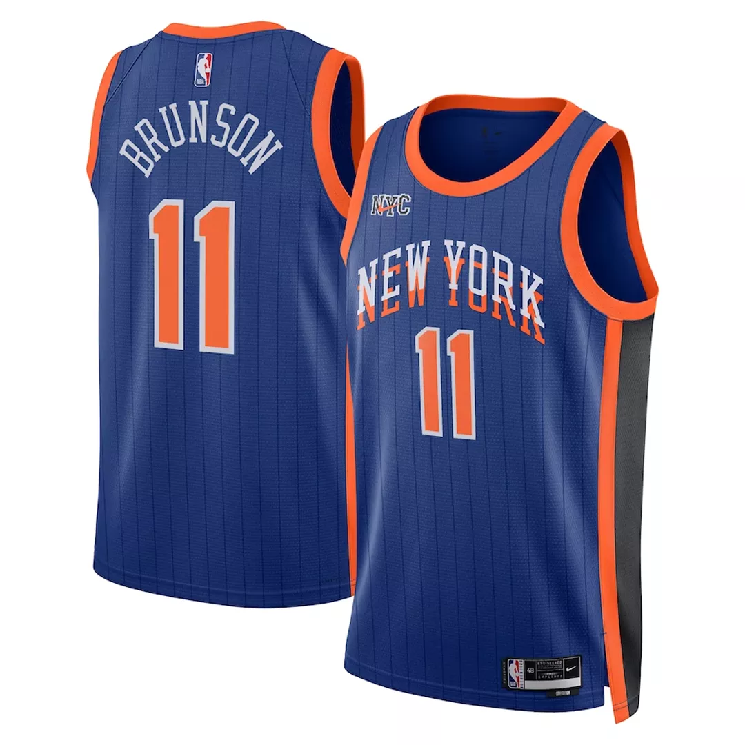 Men's New York Knicks Jalen Brunson #11 Black Swingman Jersey 2023/24 - City Edition