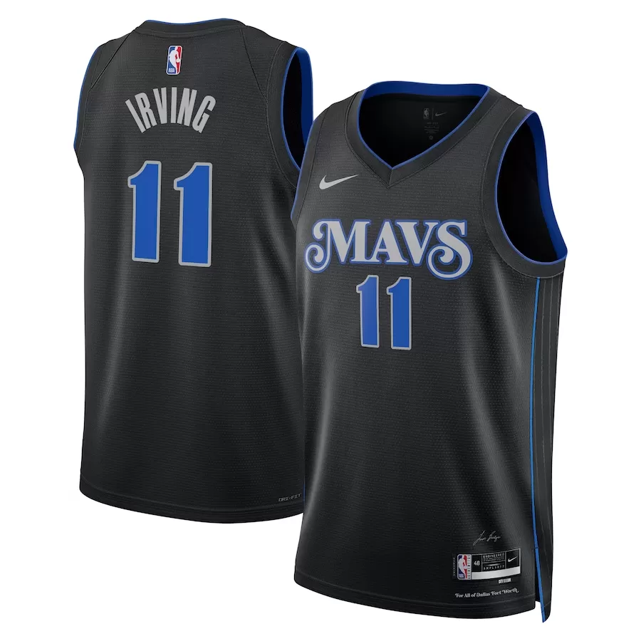 Men's Dallas Mavericks Kyrie Irving #11 Black Swingman Jersey 2023/24 - City Edition - thejerseys