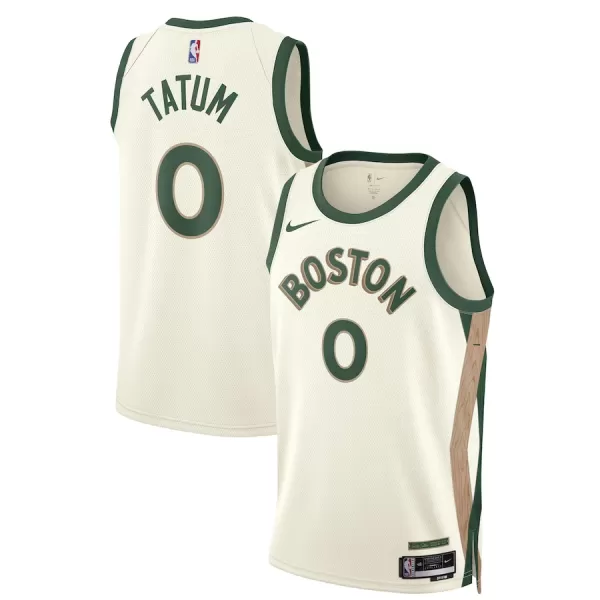 Men's Boston Celtics Jayson Tatum #0 White Swingman Jersey 2023/24 - City Edition - thejerseys