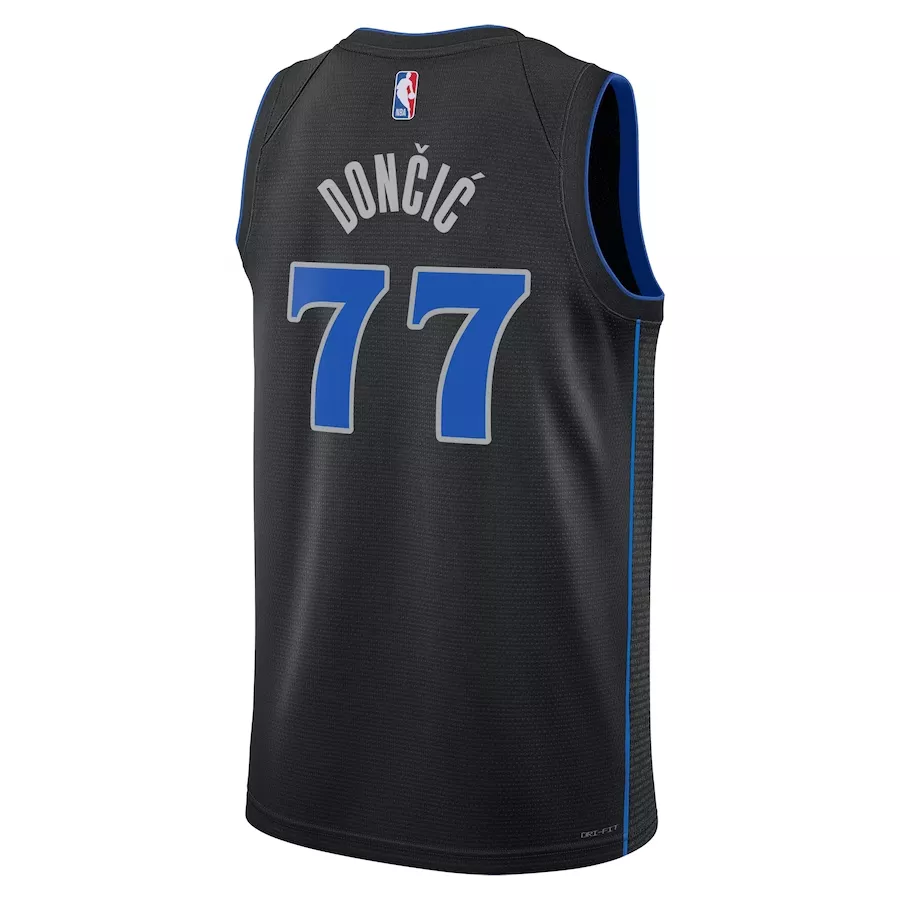 Discount Dallas Mavericks Luka Dončić #77 Black Swingman Jersey 2023/24 - City Edition - thejerseys