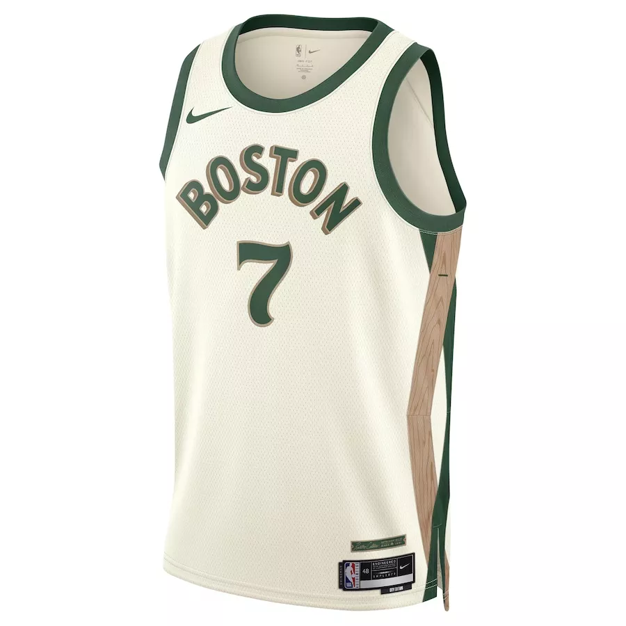 Men's Boston Celtics Jaylen Brown #7 Green Swingman Jersey 2023/24 - City Edition - thejerseys
