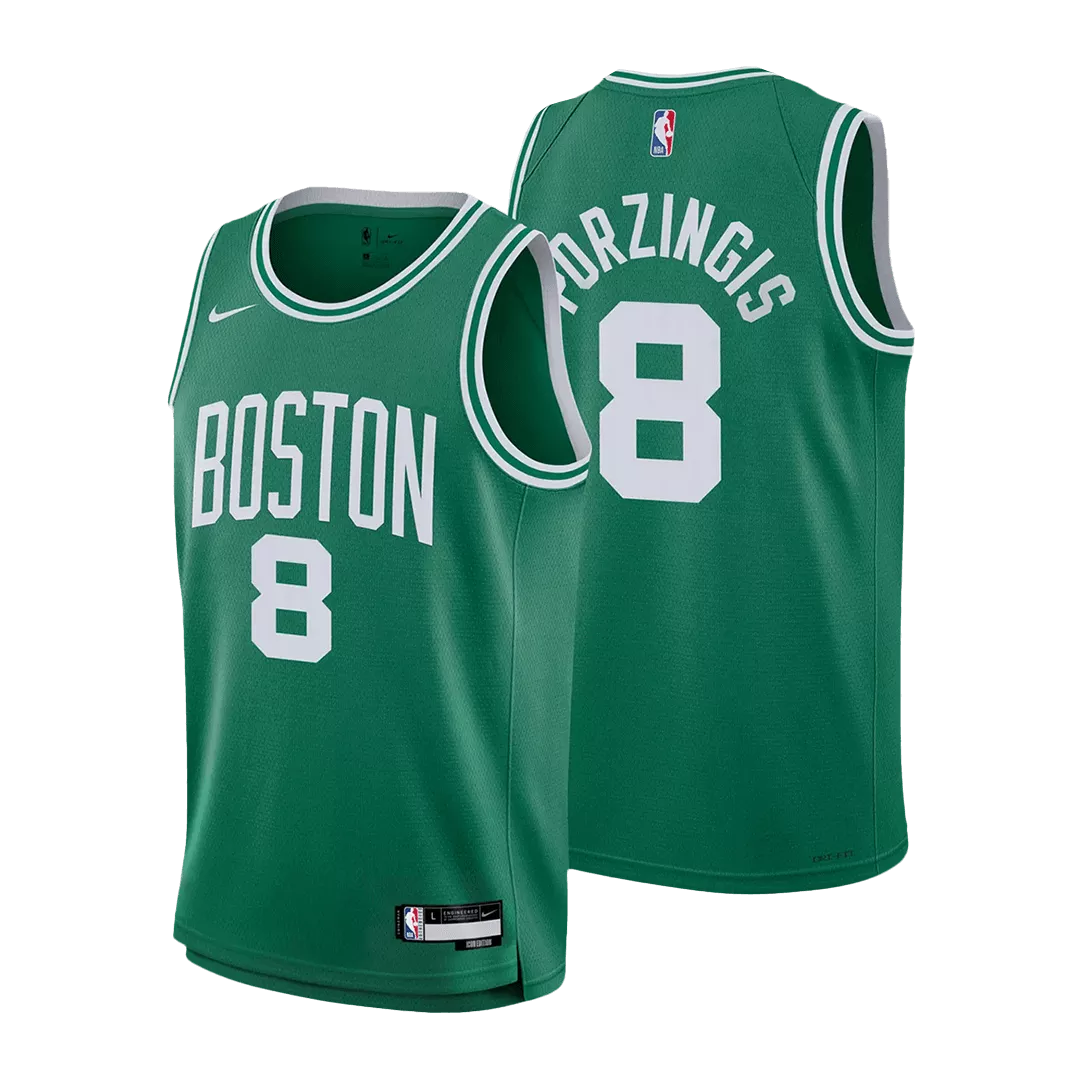 Men's Boston Celtics Kristaps Porzingis #8 Green Swingman Jersey 2022/23 - Icon Edition