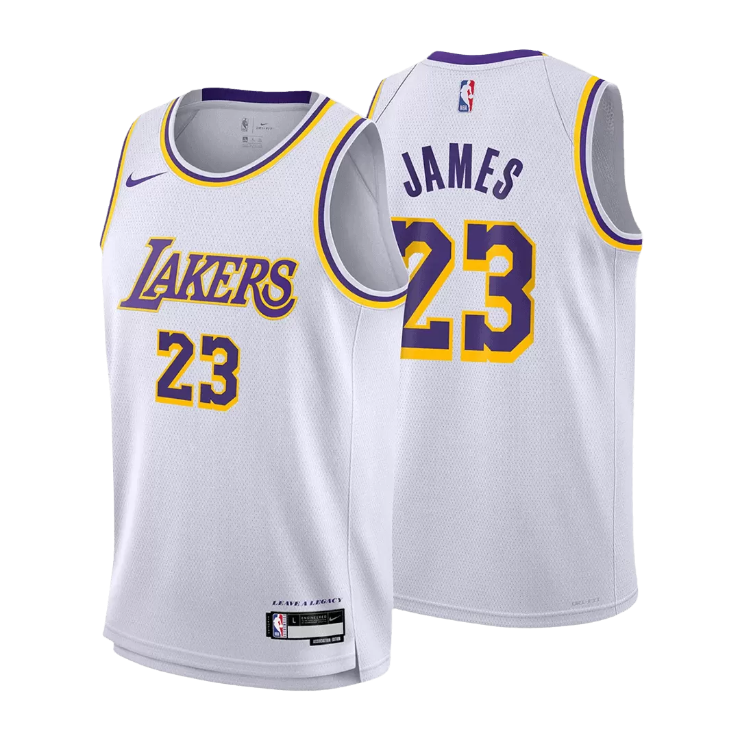 Youth Los Angeles Lakers LeBron James #23 White Swingman Jersey 2022/23 - Association Edition