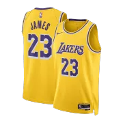 Men's Los Angeles Lakers LeBron James #23 Gold Swingman Jersey 2022/23 - Icon Edition - thejerseys