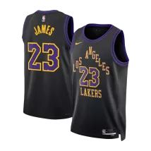 Discount Los Angeles Lakers LeBron James #23 Black Swingman Jersey 2023/24 - City Edition - thejerseys