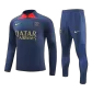 PSG 1/4 Zip Navy Tracksuit Kit(Top+Pants) 2023/24 for Adults - thejerseys