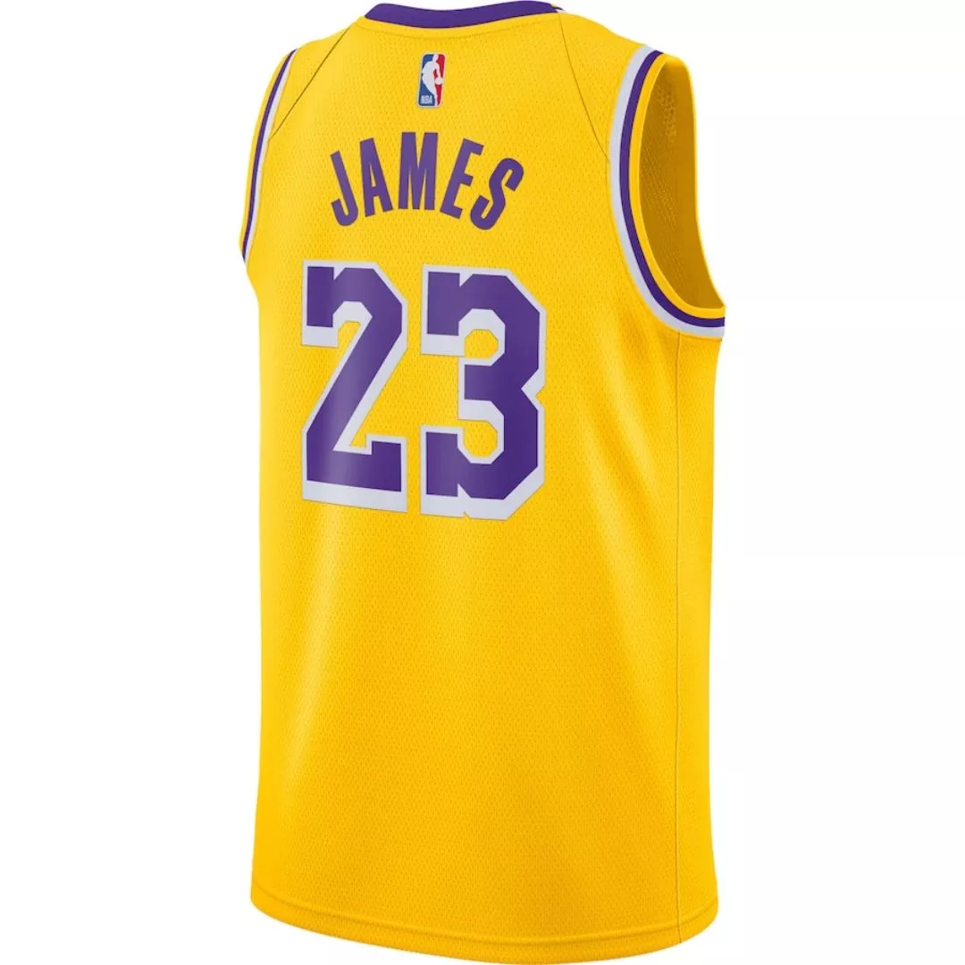 Youth Los Angeles Lakers LeBron James #23 Gold Swingman Jersey 2022/23 - Icon Edition - thejerseys