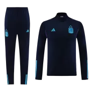 Three Stars Argentina 1/4 Zip Navy Tracksuit Kit(Top+Pants) 2023/24 for Adults - thejerseys