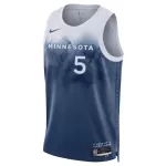 Discount Minnesota Timberwolves Anthony Edwards #5 Blue Swingman Jersey 2023/24 - City Edition - thejerseys