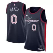 Men's Philadelphia 76ers Tyrese Maxey #0 Navy Swingman Jersey 2023/24 - City Edition - thejerseys