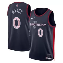 Discount Philadelphia 76ers Tyrese Maxey #0 Navy Swingman Jersey 2023/24 - City Edition - thejerseys