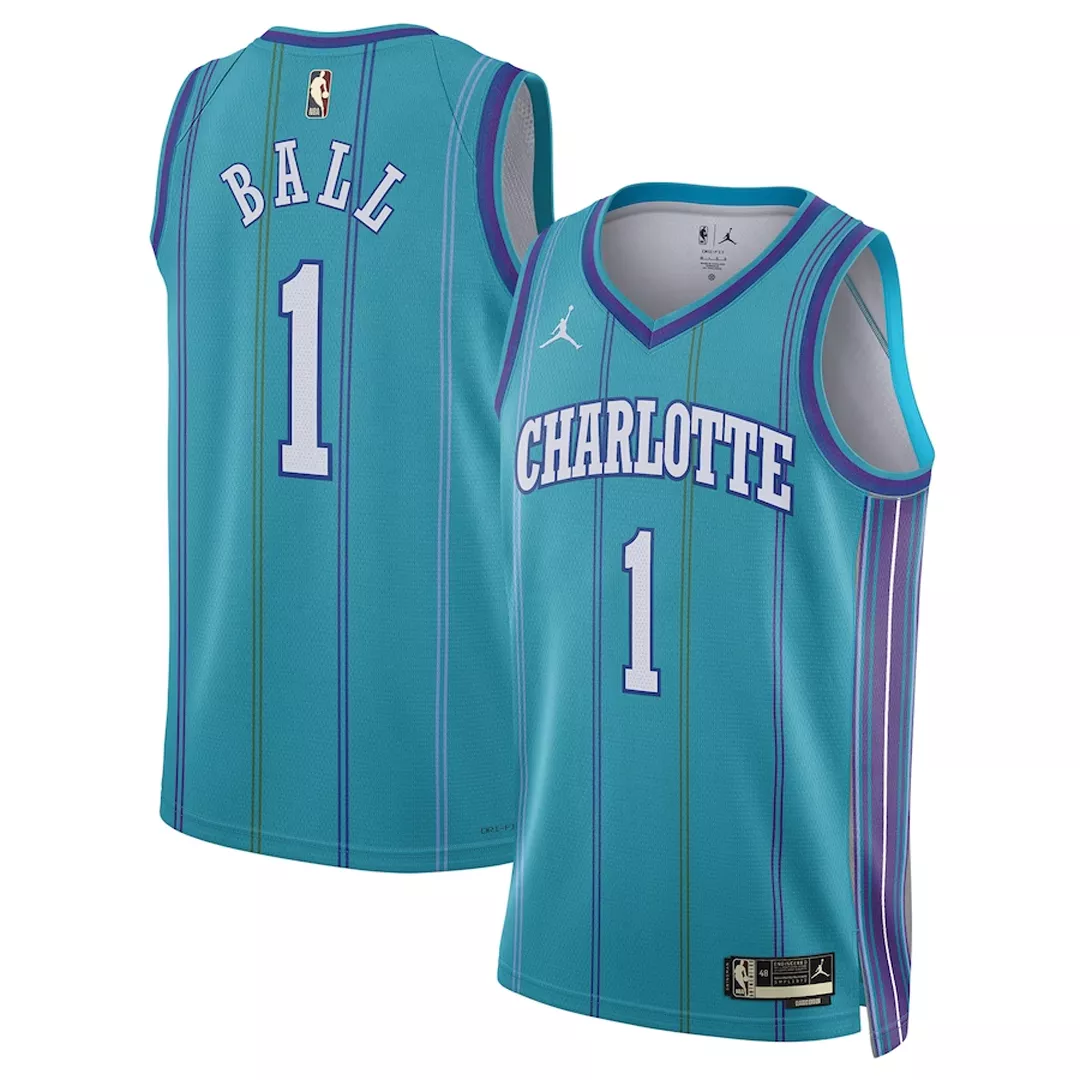 Discount Charlotte Hornets LaMelo Ball #1 Teal Swingman Jersey 2023/24 - Classic Edition