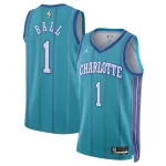 Discount Charlotte Hornets LaMelo Ball #1 Teal Swingman Jersey 2023/24 - Classic Edition - thejerseys