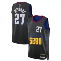 Men's Denver Nuggets Jamal Murray #27 Black Swingman Jersey 2023/24 - City Edition - thejerseys