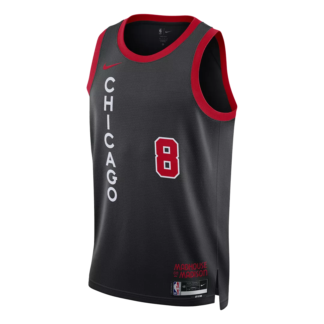 Men's Chicago Bulls LAVINE #8 Black Swingman Jersey 2023/24 - City Edition - thejerseys