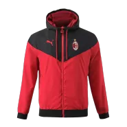 AC Milan Black&Red Hoodie Windbreaker Jacket 2023/24 For Adults - thejerseys