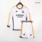 Kid's Real Madrid Home Long Sleeve Jerseys Kit(Jersey+Shorts) 2023/24 - thejerseys