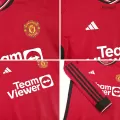 Kid's Manchester United Home Long Sleeve Jerseys Kit(Jersey+Shorts) 2023/24 - thejerseys