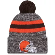 Men NFL Cleveland Browns Brown Cuffed Knit Hat With Pom 2023 - thejerseys
