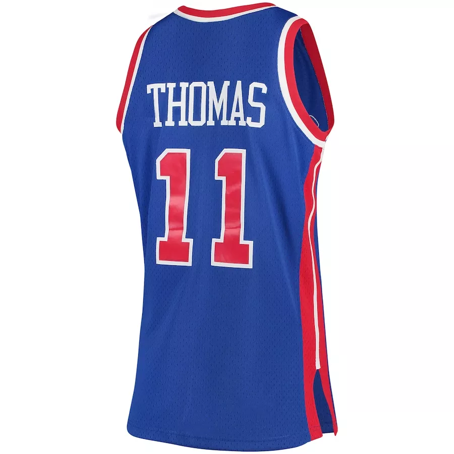Men's Detroit Pistons Isiah Thomas #11 Blue Hardwood Classics Jersey 1988/99 - thejerseys