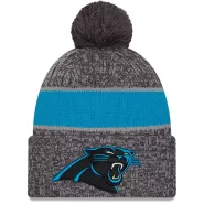 Men NFL Carolina Panthers Gray Cuffed Pom Knit Hat 2023 - thejerseys