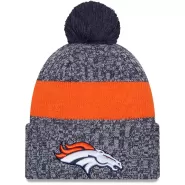 Men NFL Denver Broncos Navy Cuffed Knit Hat With Pom 2023 - thejerseys