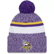 Men NFL Minnesota Vikings Purple Cuffed Knit Hat With Pom 2023 - thejerseys