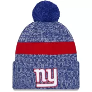 Men NFL New York Giants Royal Cuffed Knit Hat With Pom 2023 - thejerseys