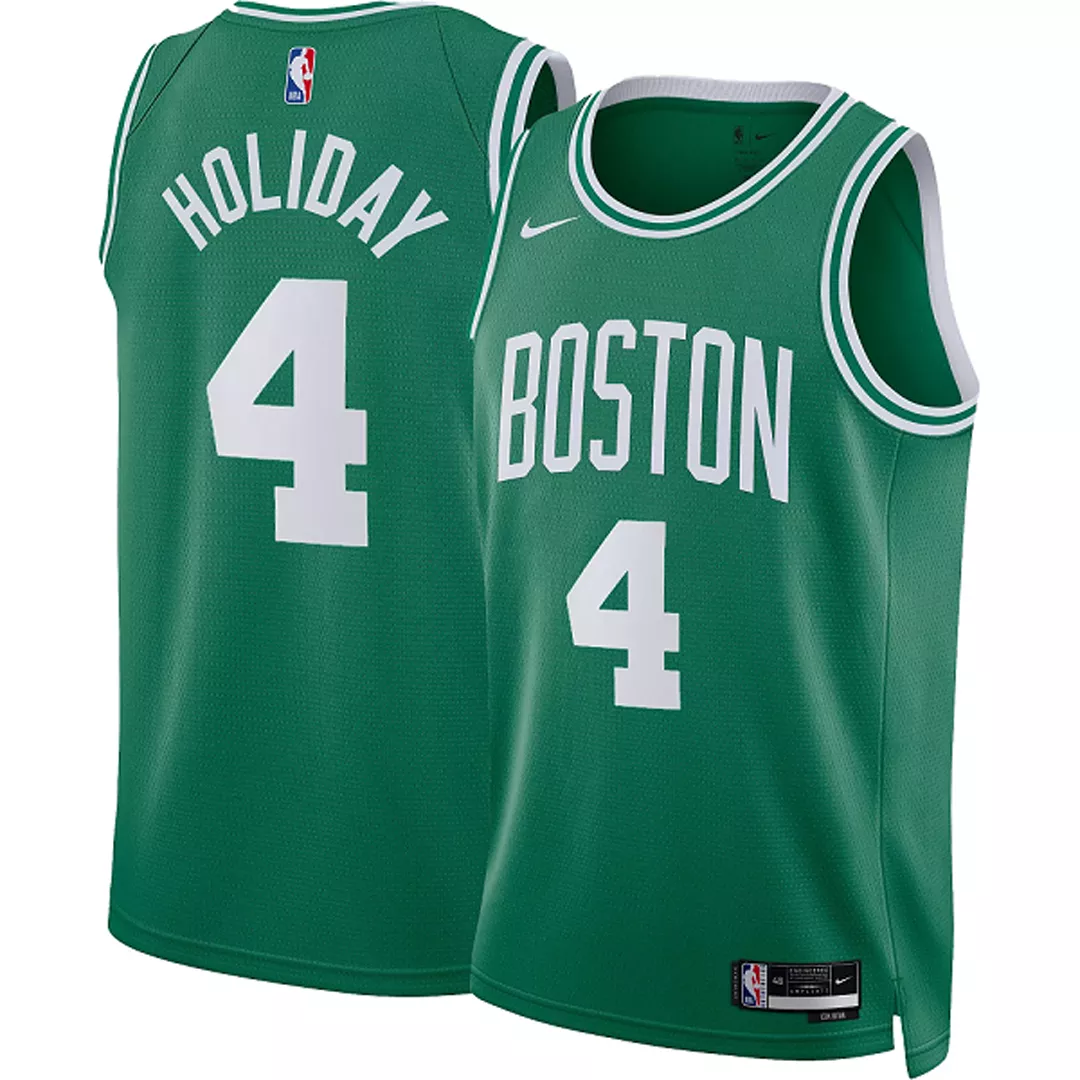 Men's Boston Celtics Jrue Holiday #4 Green Swingman Jersey 2022/23 - Icon Edition