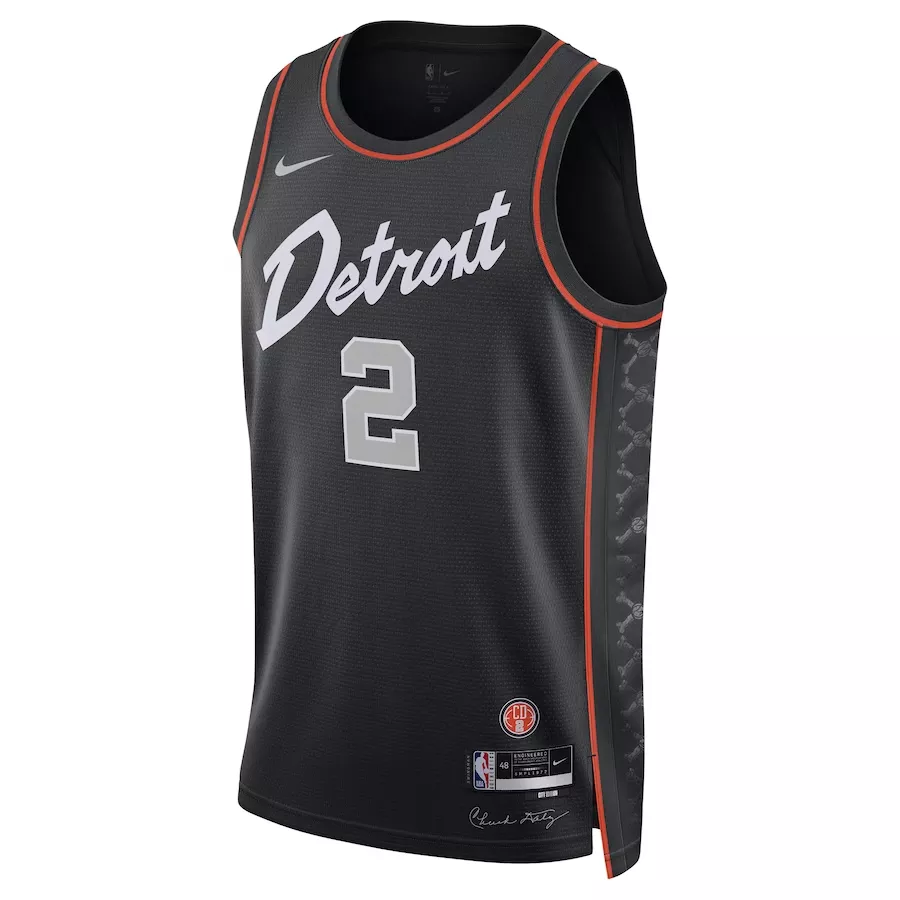 Men's Detroit Pistons Cade Cunningham #2 Black Swingman Jersey 2023/24 - City Edition - thejerseys