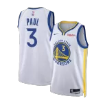 Men's Golden State Warriors Chris Paul #3 White Swingman Jersey 2023/24 - Association Edition - thejerseys