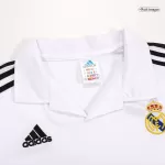 Real Madrid Home Retro Long Sleeve Soccer Jersey 2001/02 - thejerseys