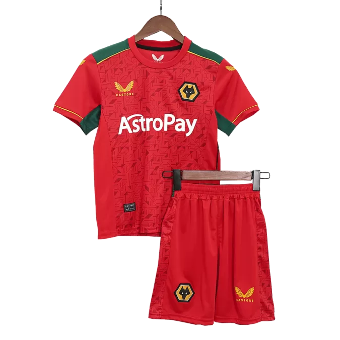 Kid's Wolverhampton Wanderers Away Jerseys Kit(Jersey+Shorts) 2023/24 - thejerseys