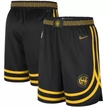 Men's Golden State Warriors Black Swingman Basketball Shorts 2023/24 - City Edition - thejerseys