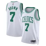 Men's Boston Celtics Jaylen Brown #7 White Swingman Jersey - Association Edition - thejerseys