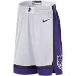 Men's Sacramento Kings White Swingman Basketball Shorts 2022/23 - Association Edition - thejerseys