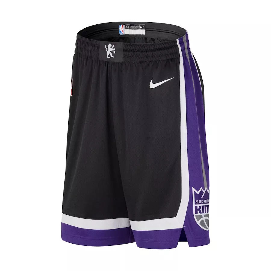 Men's Sacramento Kings Black Swingman Basketball Shorts - Icon Edition - thejerseys