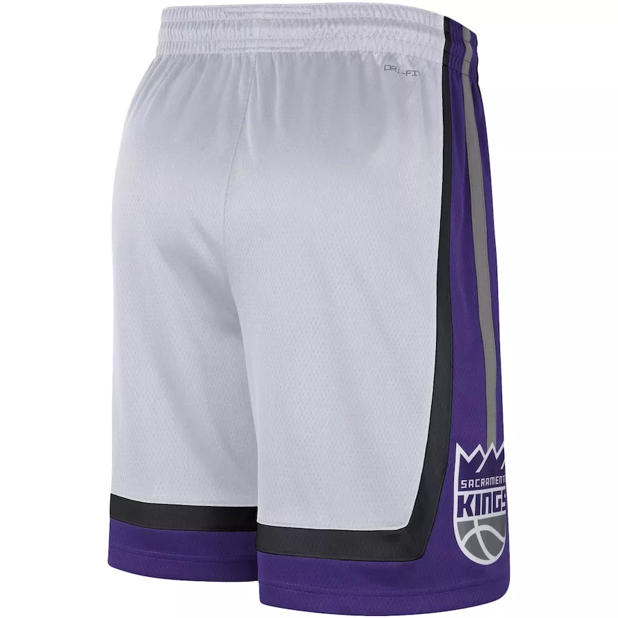 Men's Sacramento Kings White Swingman Basketball Shorts 2022/23 - Association Edition - thejerseys