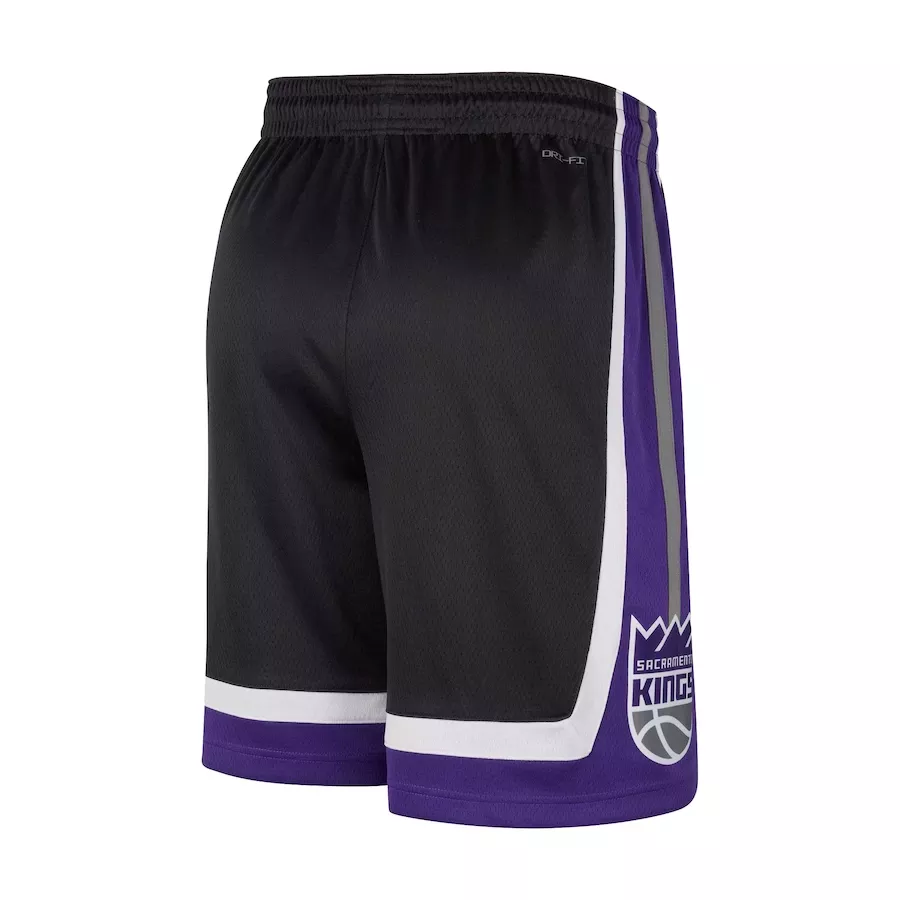 Men's Sacramento Kings Black Swingman Basketball Shorts - Icon Edition - thejerseys