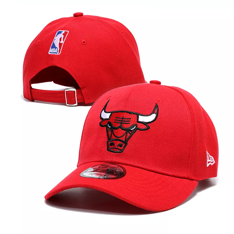 Men NBA Chicago Bulls Red Adjustable Hat - thejerseys