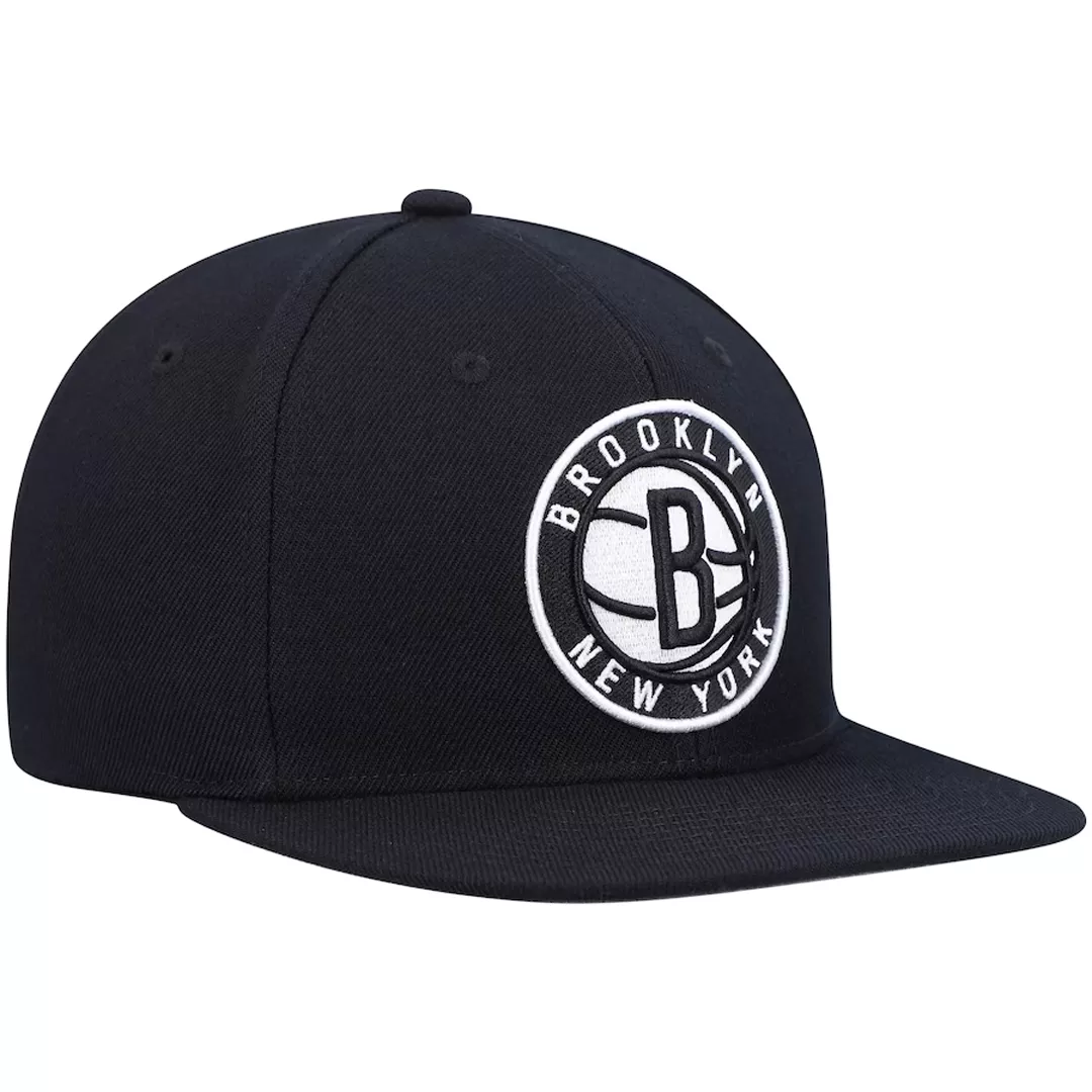 Men NBA Brooklyn Nets Black Snapback Hat